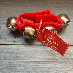 Holiday Time Red and Silver Jingle Bell Bracelet